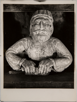 Figure in marble, Vic, Spain (photo)