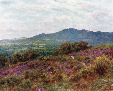 Hindhead from Witley Common (colour litho)