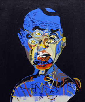 50 Major Writers In History : James Ellroy, 2015 (oil and acrylic on canvas)