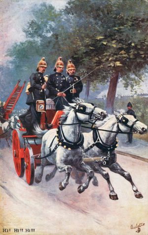 Fire engine (colour litho)