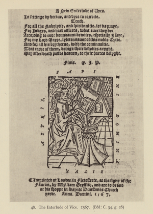 The Interlude of Vice, 1567 (litho)