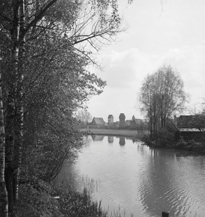 At and around the city of Dinkelsbuehl in Middle Franconia, Germany 1930s (b/w photo)