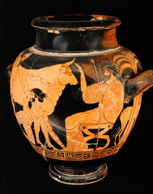 Zeus and the cow Io (terracotta)