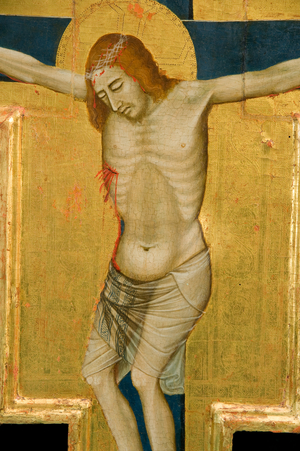 Jesus Christ crucified, detail, c.1315-20 (tempera on board)