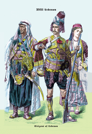 Citizens of Lebanon, 19th Century, Exotic Costumes from Antiquity to 1800