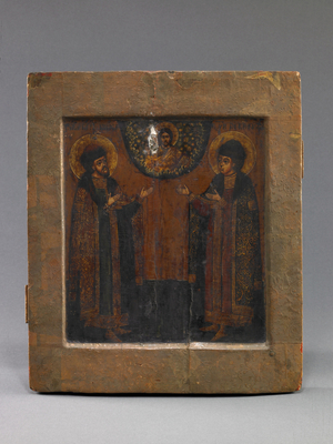 Sts. Boris and Gleb, early 18th century (tempera & paper on wood)
