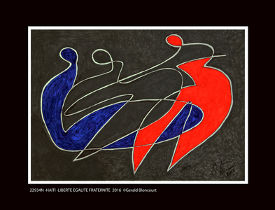 22934N -HAITI -LIBERTE EGALTE FRATERNITE  2016 (drawing)