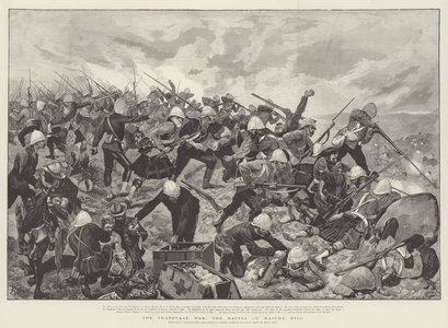 The Transvaal War, the Battle of Majuba Hill (engraving)