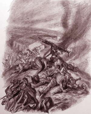 Hilltop position defended to the end by nationalist forces