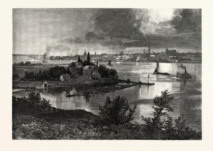 Kingston, From Barriefield, Canada, Nineteenth Century Engraving