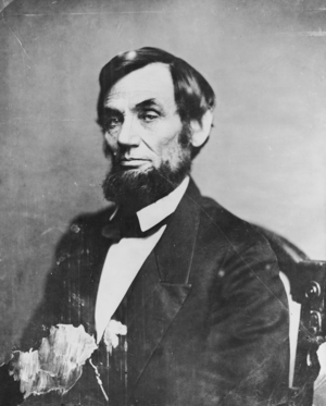 Abraham Lincoln, 1861 (b/w photo)