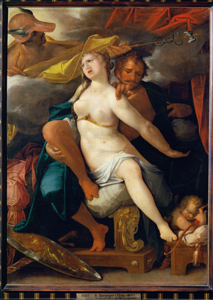 Venus and Mars, warned by Mercury, 1586-87 (painting on canvas)