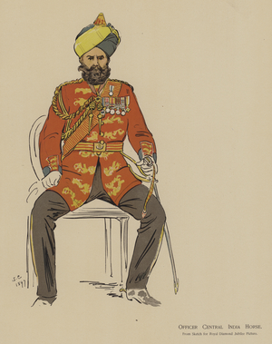 Officer Central India Horse (colour litho)