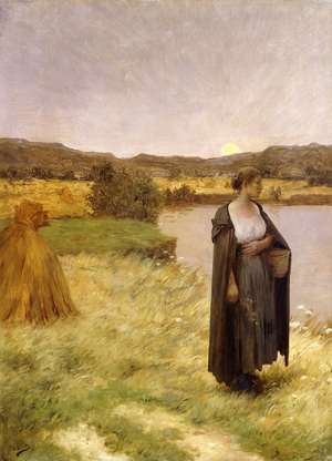 Moonrise,  (oil on canvas)