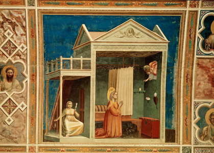 The Annunciation to Saint Anne, mother of the Virgin (tempera on wood)