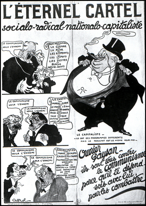 "L'eternel Cartel", Front Populaire poster, 1936