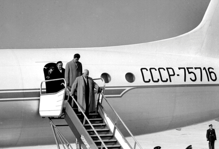 Arrival in Orly by Nikita Kruschev in 1960