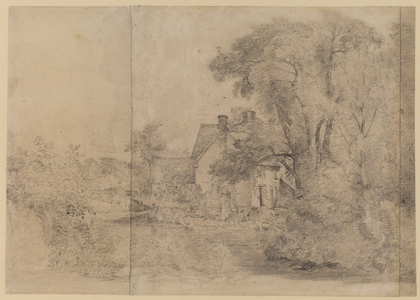 Willy Lott's House, East Bergholt, c.1820 (black chalk on paper)