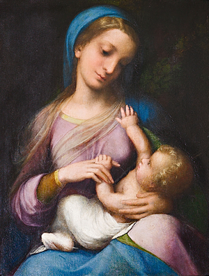 Madonna with Child or Madonna Campori (oil on panel)