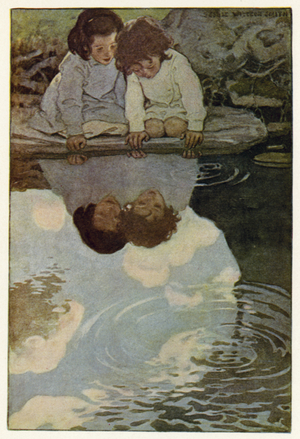 Looking-Glass River (colour litho)