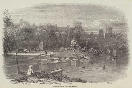 Windsor Castle, from the Thames (engraving)