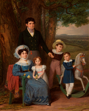 The Bean Lucas Family, 1829 (oil on panel)