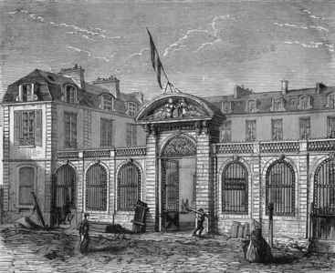 Grande Ecole of Mining Studies in Paris, engraving, 19th century