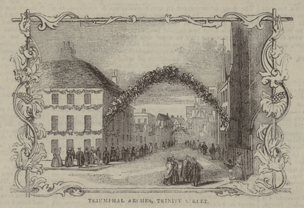 Triumphal Arches, Trinity Street (engraving)