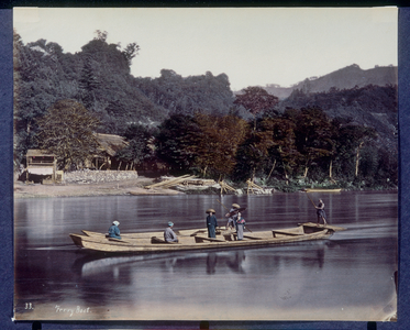 Ferry Boat, 1875-80 (hand coloured photo)