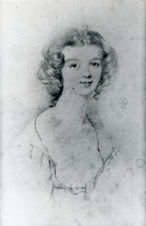 Portrait of Ellen Nussey (pencil on paper)