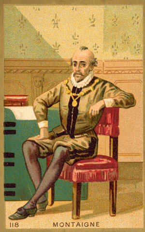 Michel de Montaigne, French writer and philosopher (chromolitho)