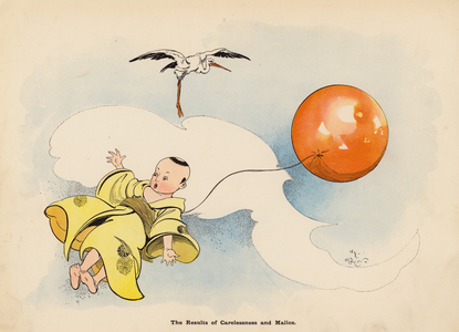 Illustration for The Adventures of a Japanese Doll (colour litho)