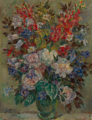 Flower still life (oil on canvas)