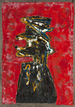 Personaggio su rosso, 1957
