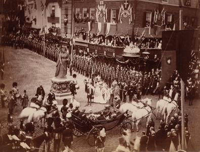 Queen Victoria's Golden Jubilee celebrations, Windsor, 1887 (b/w photo)