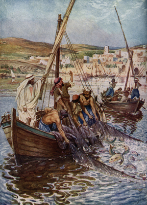Four fishermen are called as disciples - Bible