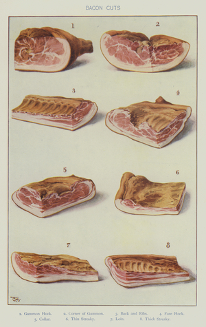 Bacon cuts (colour litho)