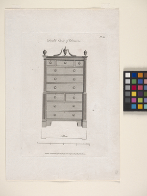 Double Chest Of Drawers, 1787 (engraving)