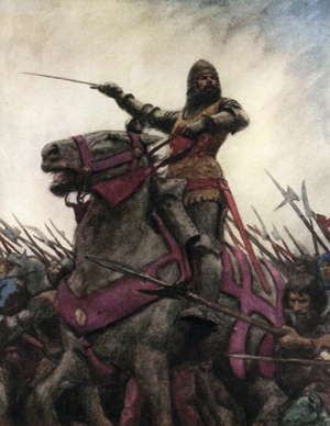 Owen Glendower (colour litho)