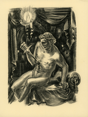 The Death of Canton of Utica, 1967 (engraving)