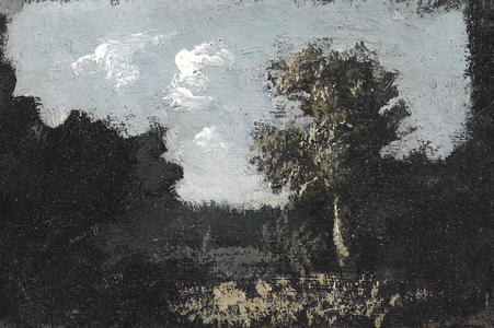 Landscape Study, c.1950 (oil on board)