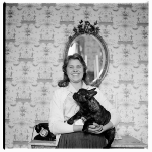Rose McLaren's older daughter, c.1960 (b/w photo)