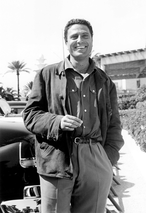 Raf Vallone at Cannes Film Festival April 1954 (b/w photo)