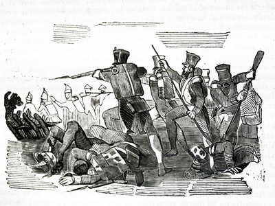 The battle of Viveiro, Spain