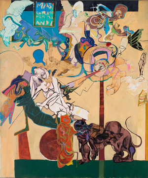 Manifesto for a Lost Cause, 1965 (oil, mixed media and paper on canvas)