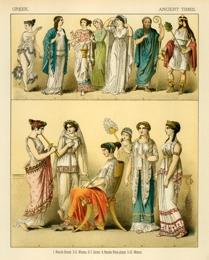 Greek Costume (colour litho)