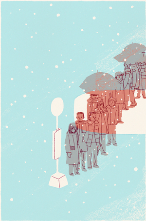 Waiting for a bus, 2020, (digital)