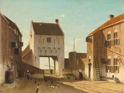 A Town Gate in Leerdam, c.1868-70 (oil on canvas)