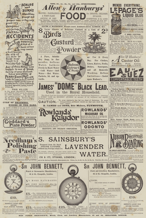 Page of Advertisements (engraving)