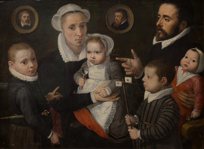 Family Portrait, 1577 (Oil on wood)